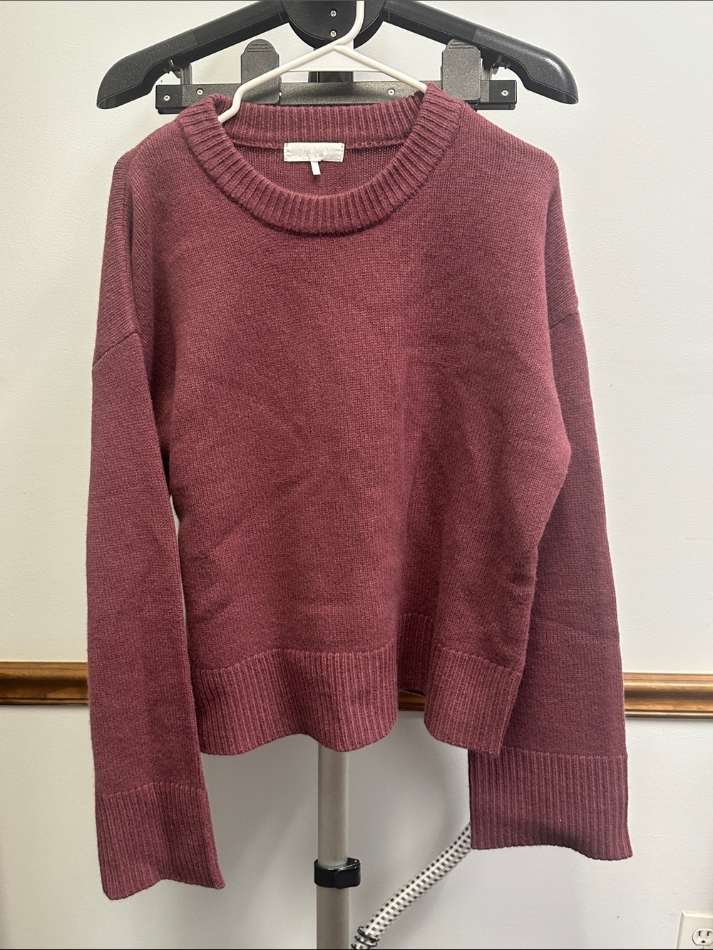 Women's Wool Crewneck Sweater in Dusty Mauver